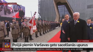 Polijā piemin Varšavas geto sacelšanās upurus