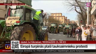 Eiropā turpinās plaši lauksaimnieku protesti