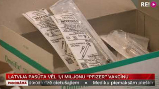 Latvija pasūta vēl 1,1 miljonu "Pfizer" vakcīnu