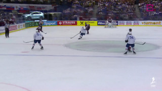 Pasaules hokeja čempionāta spēle. Latvija - Francija 2:1