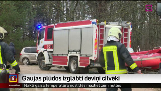 Gaujas plūdos izglābti  deviņi cilvēki