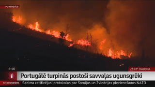Portugālē turpinās postoši savvaļas ugunsgrēki