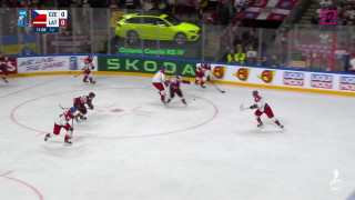 Pasaules hokeja čempionāta spēle Čehija - Latvija. 1 : 0