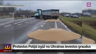 Protestos Polijā izgāž no Ukrainas ievestos graudus