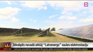 Jēkabpils novadā atklāj "Latvenergo" saules elektrostaciju