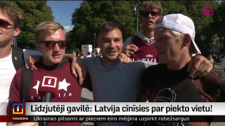 Līdzjutēji gavilē: Latvija cīnīsies par piekto vietu!