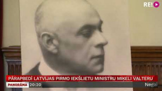 Pārapbedī Latvijas pirmo iekšlietu ministru Miķeli Valteru