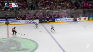Pasaules hokeja čempionāta spēle Latvija - Norvēģija 2 : 1
