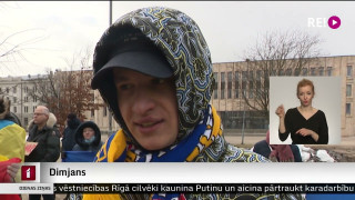 Rīgā piketē Ukrainas atbalstam