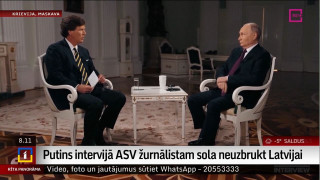Putins intervijā ASV žurnālistam sola neuzbrukt Latvijai