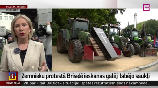 Zemnieku protestā Briselē ieskanas galēji labējo saukļi