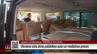 Ukrainai sūta ātrās palīdzības auto un medicīnas preces