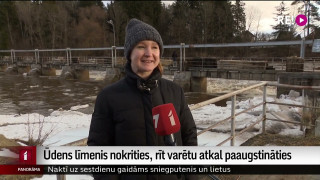 Ūdens līmenis nokrities, rīt varētu atkal paaugstināties