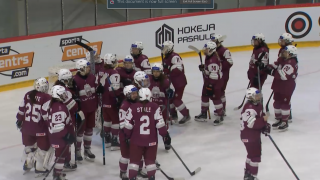 Pasaules čempionāta hokejā sievietēm B divīzijas spēle Latvija - Slovēnija