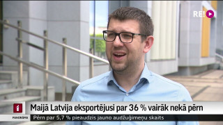 Maijā Latvija eksportējusi par 36 % vairāk nekā pērn