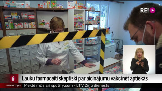 Lauku farmaceiti skeptiski par aicinājumu vakcinēt aptiekās