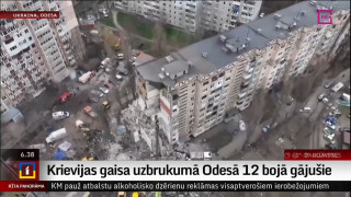 Krievijas gaisa uzbrukumā Odesā 12 bojā gājušie