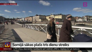 Somijā sākas plašs trīs dienu streiks