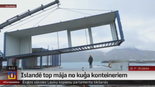 Islandē top māja no kuģa konteineriem
