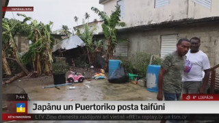 Japānu un Puertoriko posta taifūni
