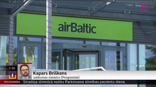 Telefonintervija ar satiksmes ministru Kasparu Briškenu par aviosabiedrību "airBaltic"