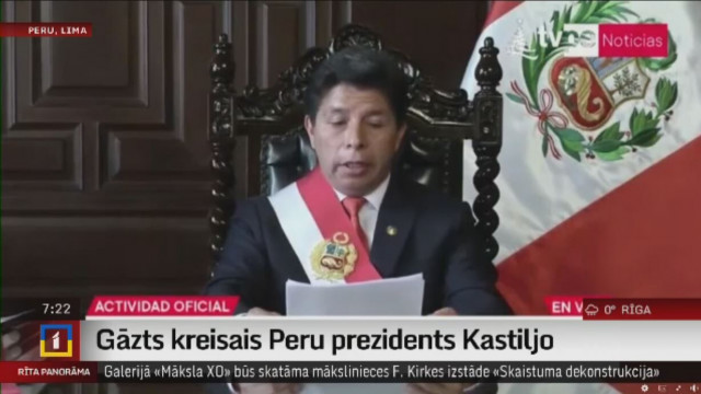 Gāzts  kreisais  Peru prezidents  Kastiljo