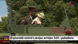 Esplanādē atzīmē Latvijas armijas 105. gadadienu