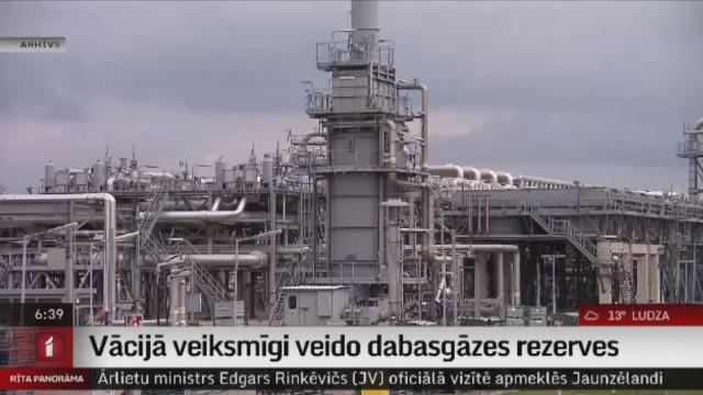 Vācijā veiksmīgi veido dabasgāzes rezerves