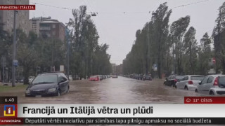 Francijā un Itālijā vētra un plūdi