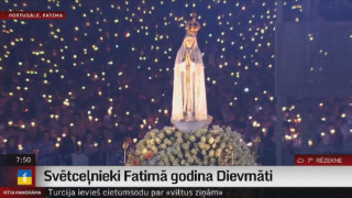 Svētceļnieki Fatimā godina Dievmāti
