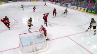 Pasaules hokeja čempionāta fināla Kanāda - Vācija 2. trešdaļas epizodes