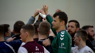 Latvijas handbola valstsvienība aizvada treniņus pirms spēles ar Baltkrieviju