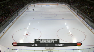 Euro Hockey Challenge spēle.  Latvija - Vācija