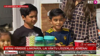 Bērni pārdod limonādi, lai vāktu līdzekļus Jemenai