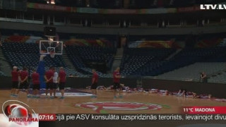 Basketbola izlase Belgradā gatavojas olimpiskās kvalifikācijas turnīram