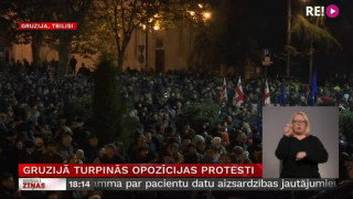 Gruzijā turpinās opozīcijas protesti