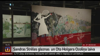 Sandras Strēles  gleznas  un Oto Holgera Ozoliņa laiva
