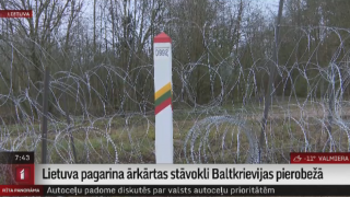Lietuva pagarina ārkārtas stāvokli Baltkrievijas pierobežā