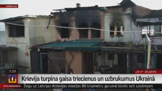 Krievija turpina gaisa triecienus un uzbrukumus Ukrainā