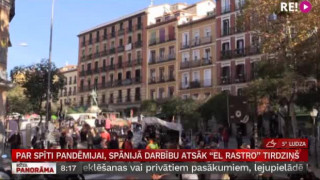 Par spīti pandēmijai, Spānijā darbību atsāk "El Rastro" tirdziņš