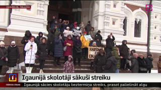 Igaunijā skolotāji sākuši streiku