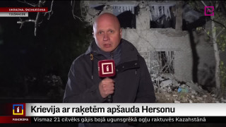 Krievijas triecienā Hersonai ievainoti septiņi cilvēki