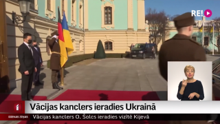 Vācijas kanclers ieradies Ukrainā