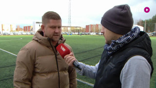 Futbola virslīgas spēle Valmiera FC - RFS. Intervija ar Niku Savaļnieku