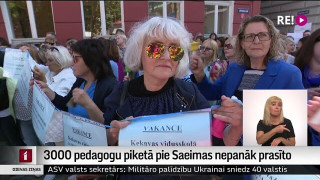 3000 pedagogu piketā pie Saeimas nepanāk prasīto