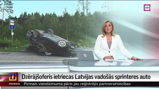 Dzērājšoferis ietriecas Latvijas vadošās sprinteres auto