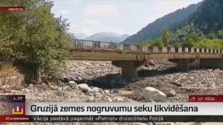 Gruzijā likvidē zemes nogruvumu sekas