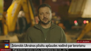 Zelenskis Ukrainas pilsētu apšaudes nodēvē par terorismu