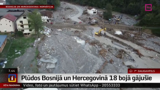 Plūdos Bosnijā un Hercegovinā 18 bojā gājušie