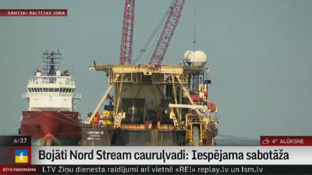 Bojāti Nord Stream cauruļvadi: Iespējama sabotāža